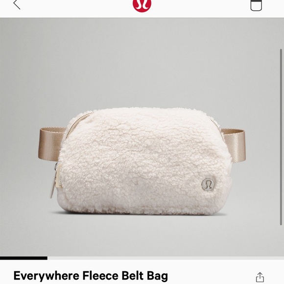 LAST ONE LEFT * Fleece* Everywhere Belt Bag Natural Ivory/Trench - Picture 1 of 2